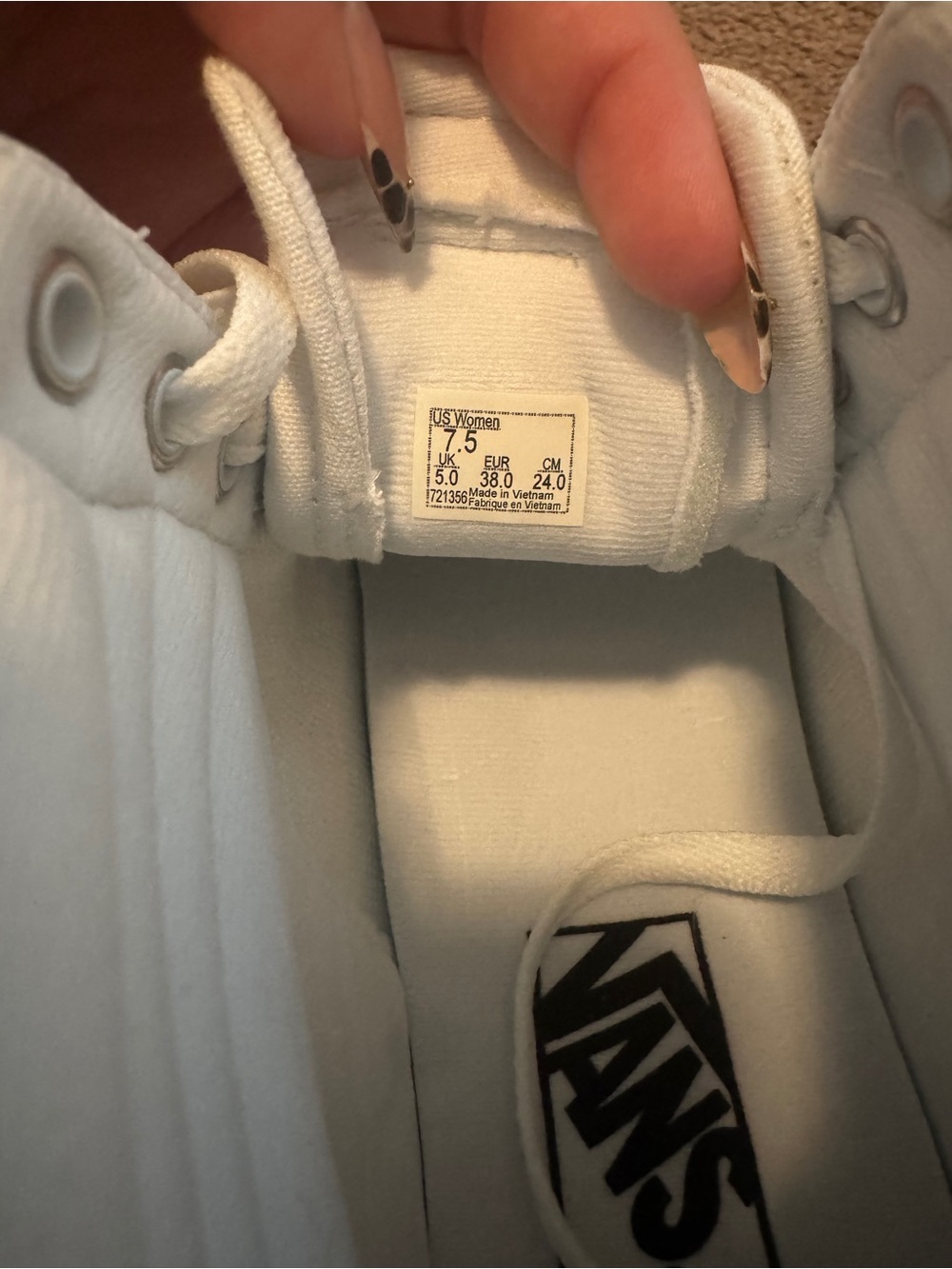 Vans Sk8-Hi High Top Sneakers - White - Picture 6 of 6
